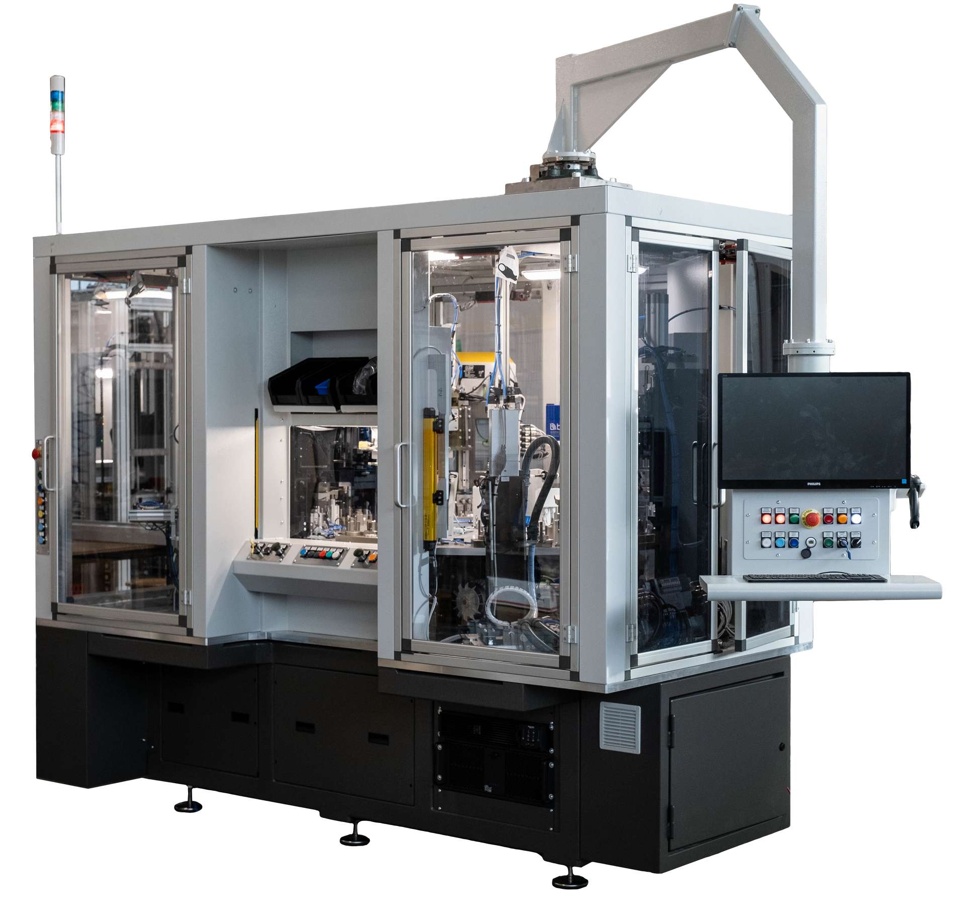 Pump assembling rotary machine