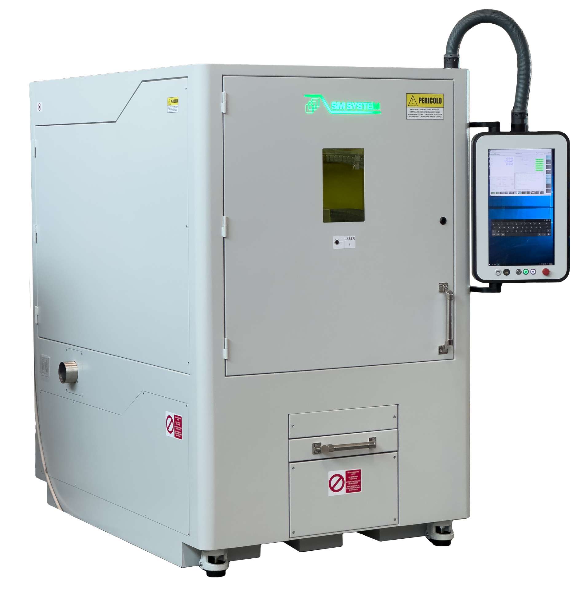 Laser cutting e plasma cleaning machine